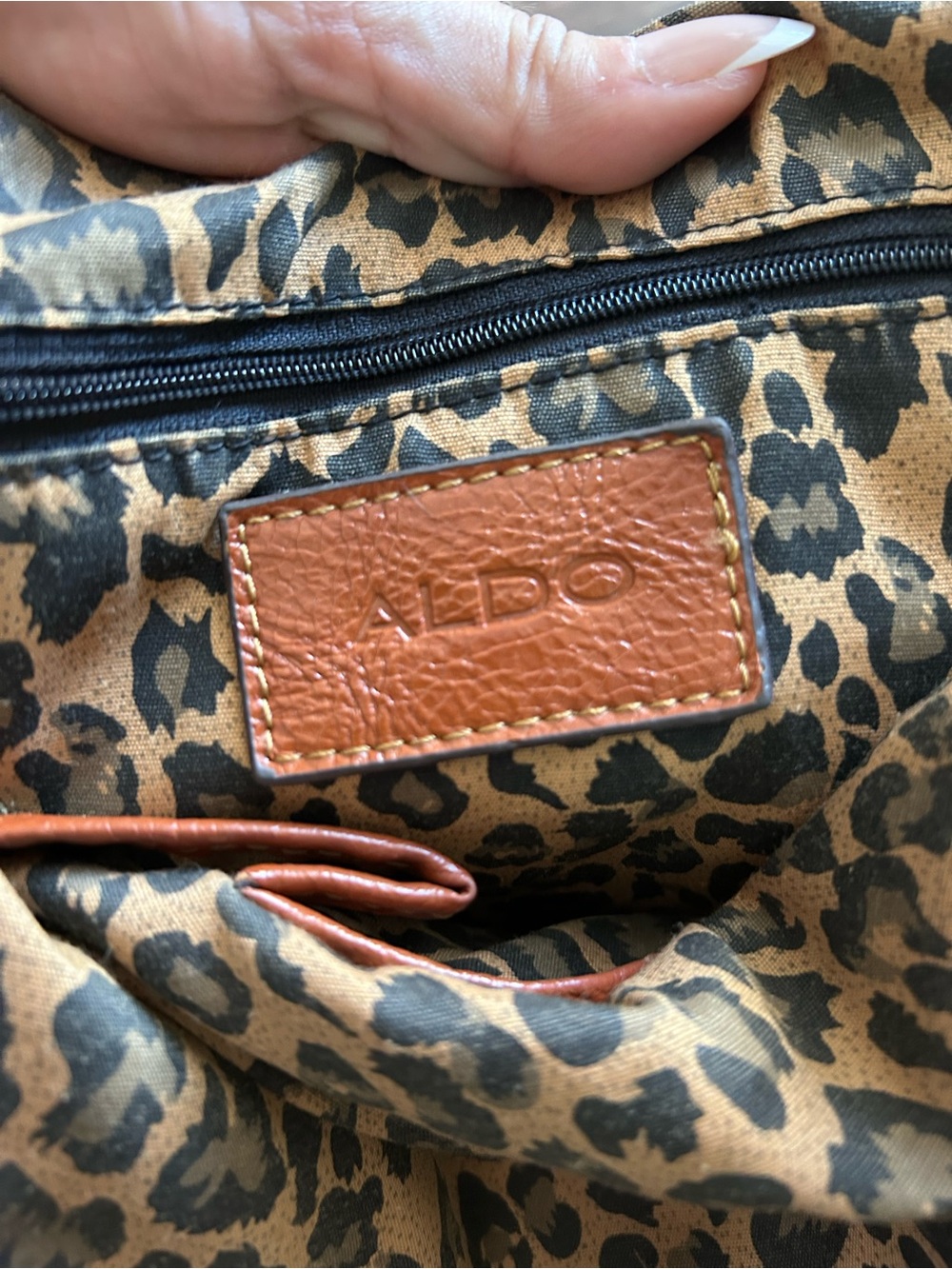 Aldo Burnt Orange Leather Hobo Bag - Picture 4 of 4